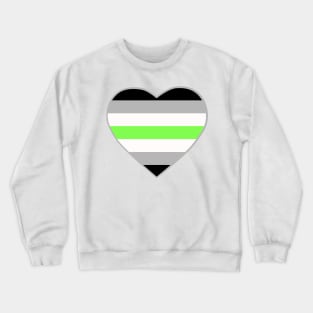 Pride Flag Heart Agender Crewneck Sweatshirt